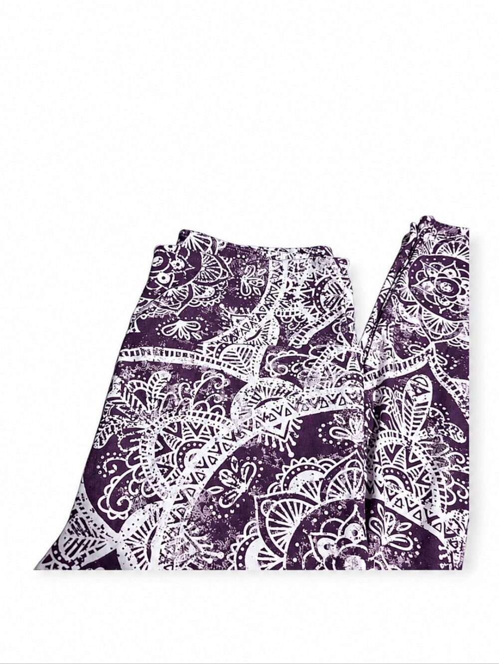 LuLaRoe Purple Mandala Print Leggings OS - Picture 3 of 5